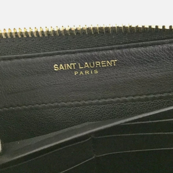 YVES SAINT LAURENT CASSANDRA LEATHER ZIP AROUND LONG WALLET/M2715 - Picture 5 of 9